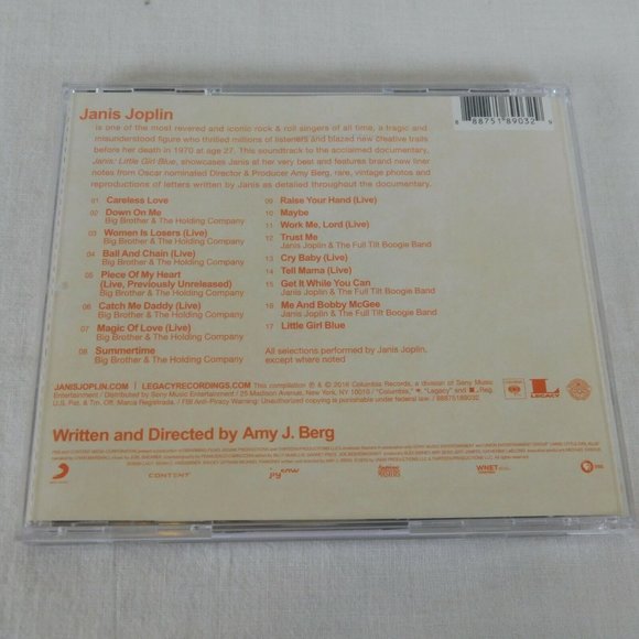 Janis Joplin Little Girl Blue Original Motion Picture Soundtrack CD 2016 Rock - Picture 2 of 5
